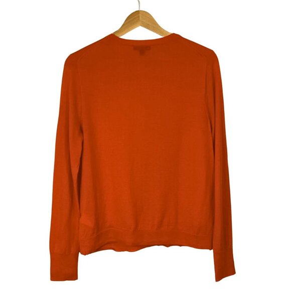 J.Crew Re-Imagined Merino Margot Crewneck Sweater – Brilliant Sunset – SZ L - Picture 2 of 4